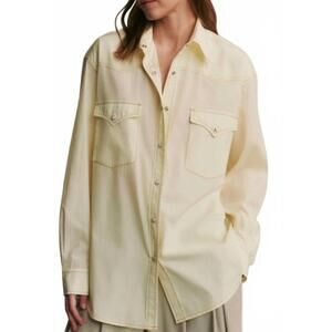 NEW TWP dutton shirt in transparent yellow